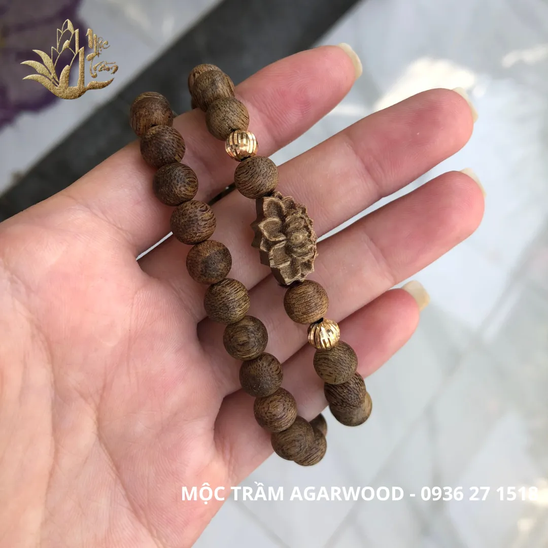 Natural Vietnamese Agarwood Double Wrap Bracelet – 8mm Kien Toc Oud Beads (Khanh Hoa)&nbsp;